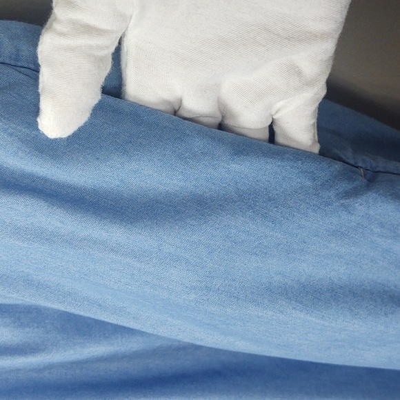 Levi's Chambray Dress Mini Flare Denim NWT Coastal Cowgirl Casual Blue Small - Picture 6 of 15